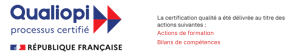 Centre de formation certifié Qualiopi au titre des actions de formation et des bilans de compétences