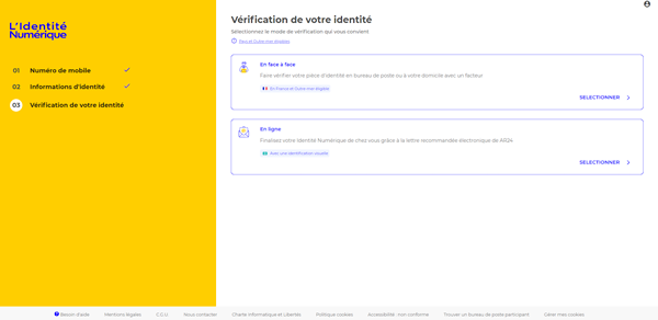 COMMENT CRÉER MON IDENTITÉ NUMÉRIQUE LA POSTE EN LIGNE ? étape 4